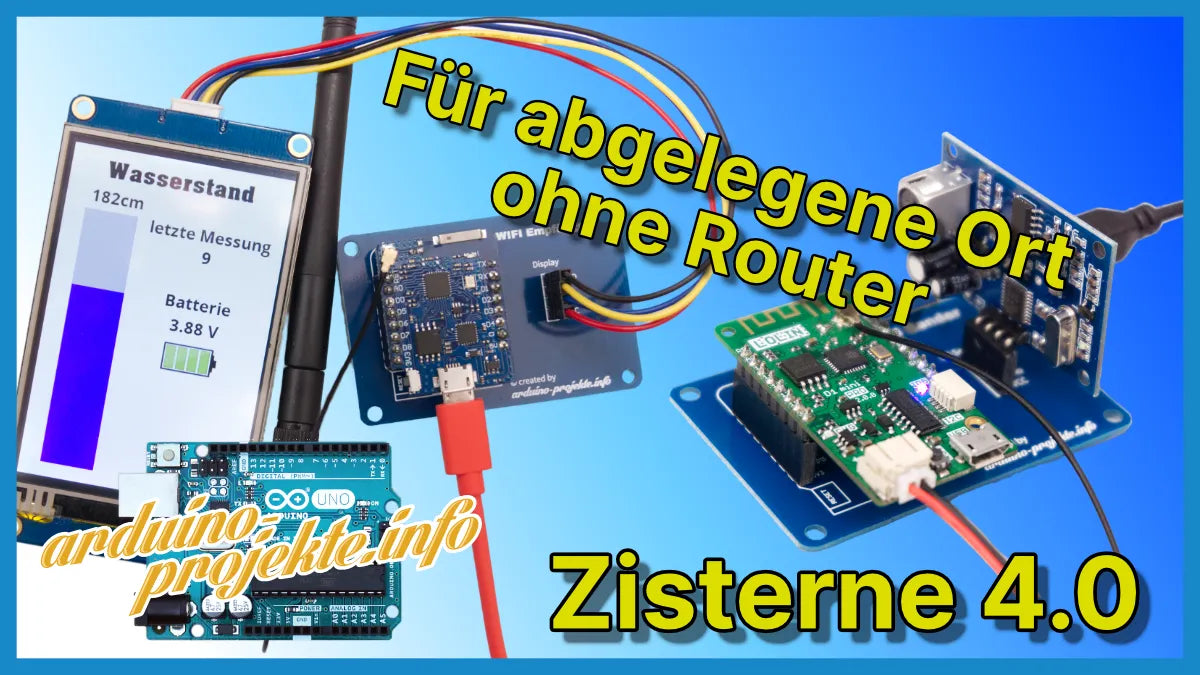 Zisterne 4.0 + Nextion Display ohne Internet / WLAN Router (UPD)