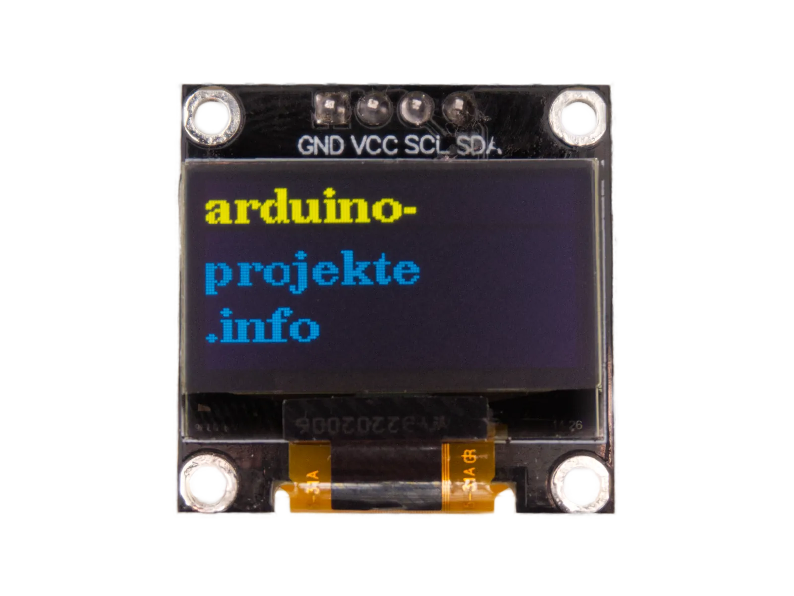 0.96″ OLED Display 128×64 I2C SSD1315 – yellow/blue