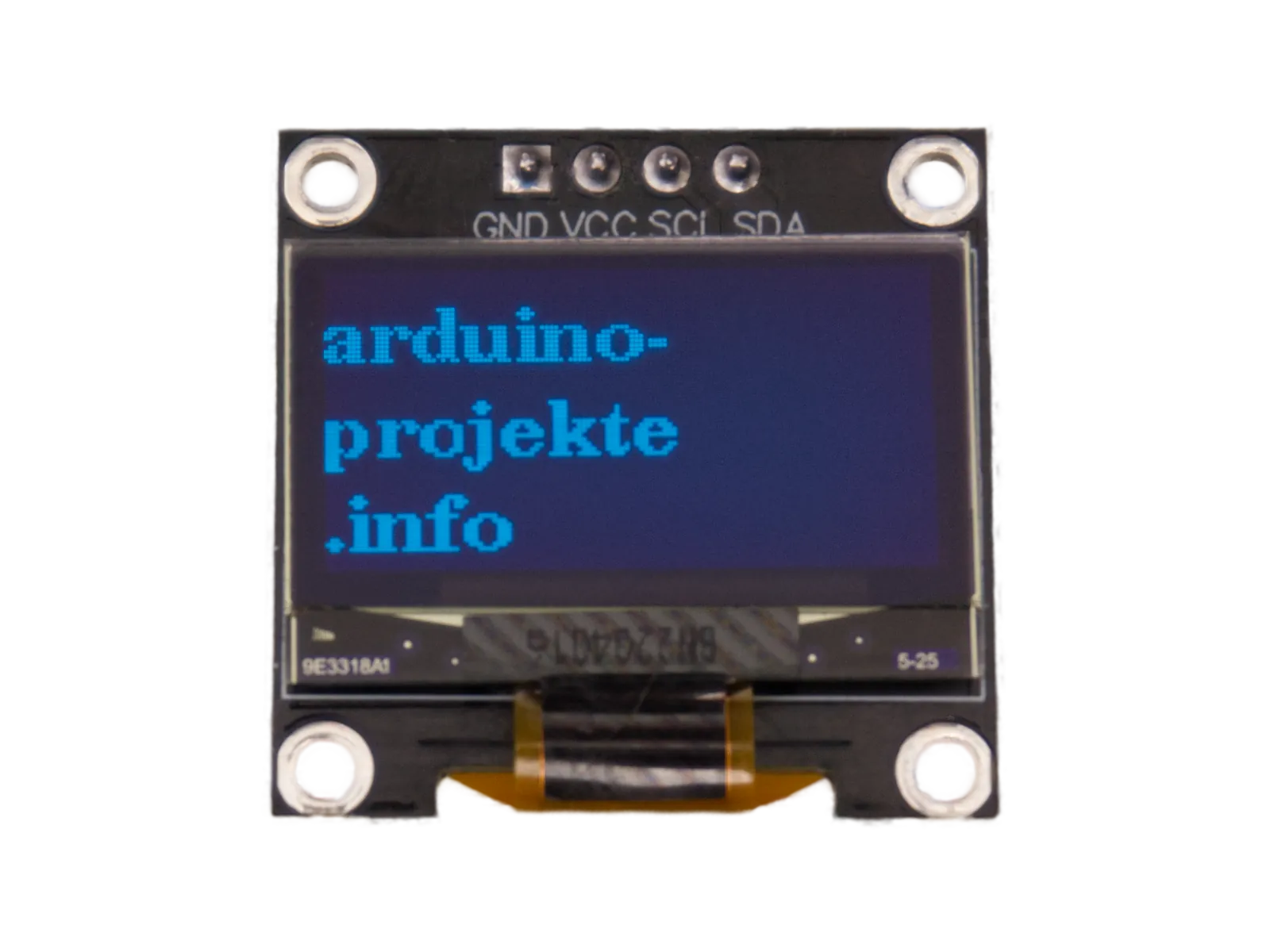 0.96″ OLED Display 128×64 I2C SSD1315 – blue