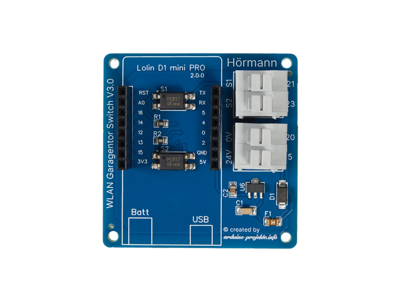 Garagen- und Hoftoröffner für ESP8266 / HomeKit / Home Assistant / ESP Home