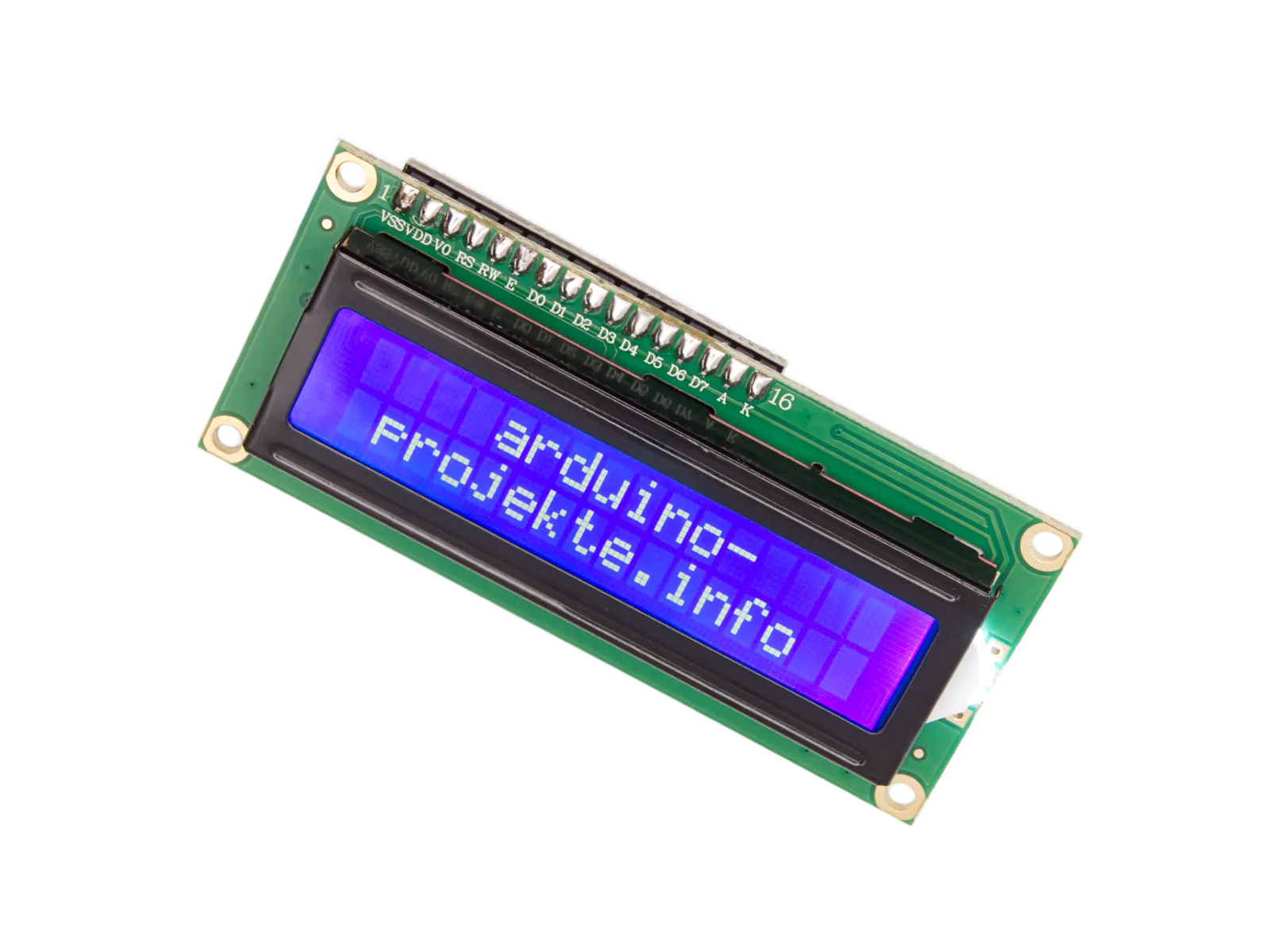 16x2 LCD Display mit I2C Schnittstelle 1602A HD44780