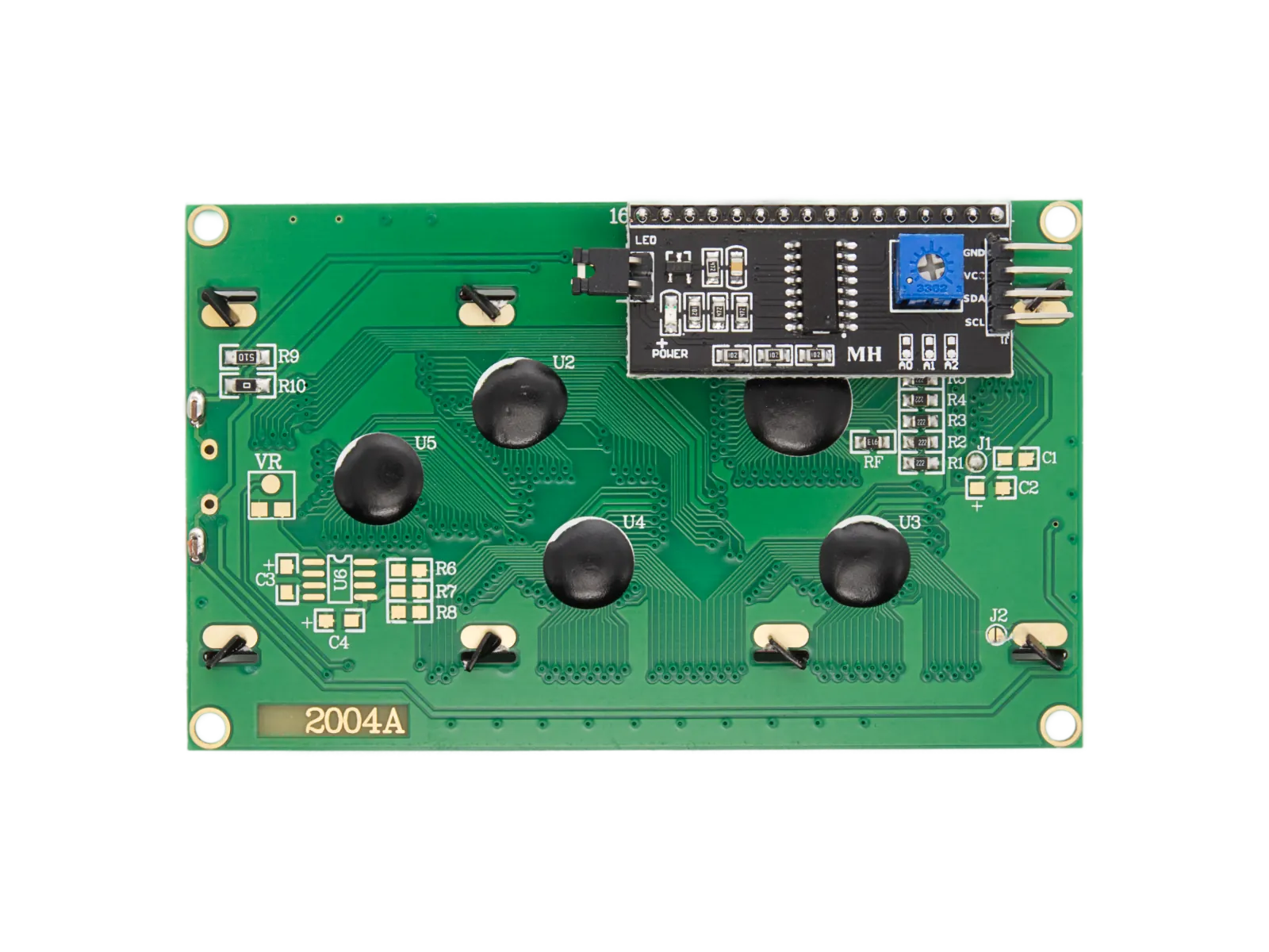 20x4 LCD Display mit I2C Schnittstelle 2004A HD44780 – arduino-projekte ...