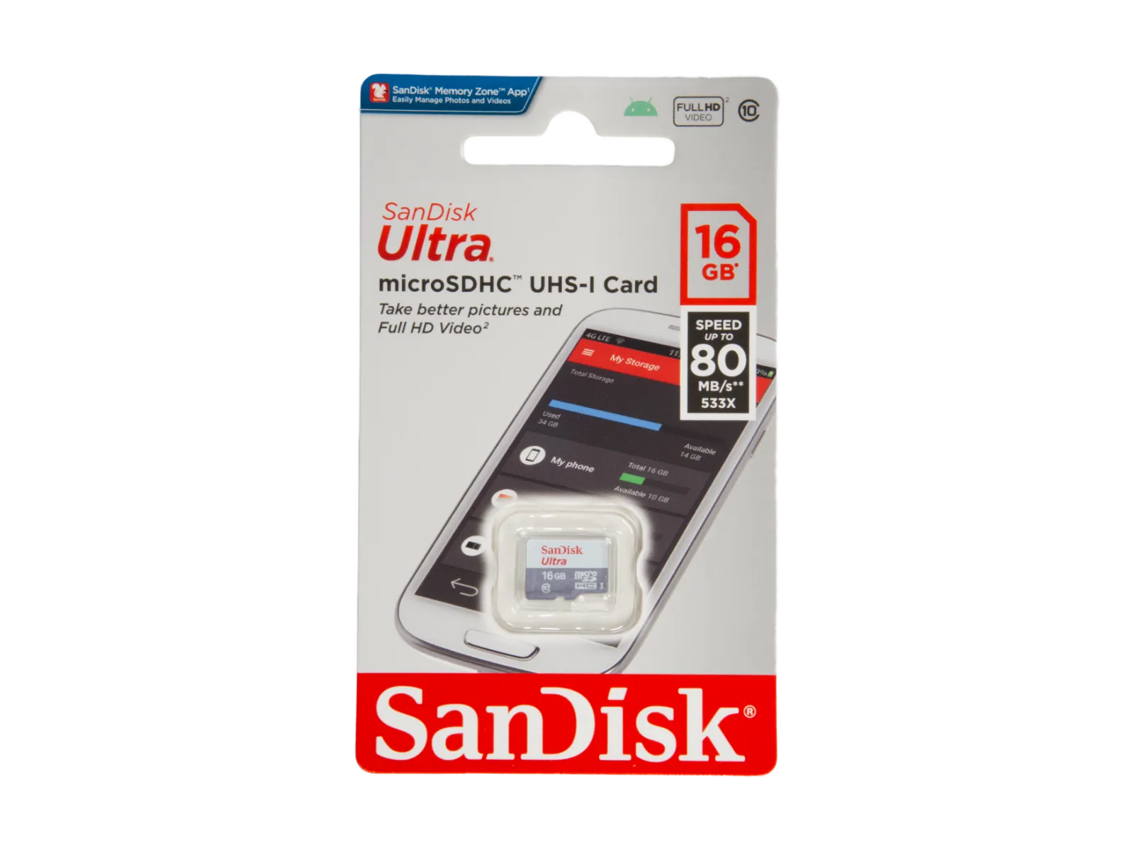 SanDisk ULTRA Micro SD microSDHC 16GB UHS-I (AI on the edge kompatibel)