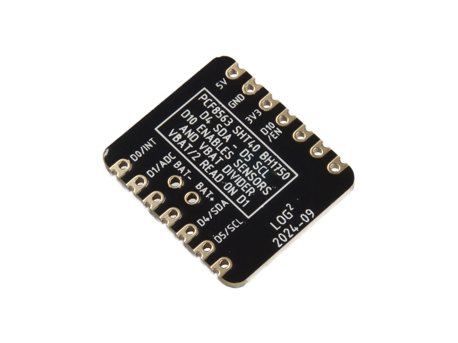 Seeed Studio XIAO Logger HAT: Sensor-Modul für Temp/Feuchtigkeit/Licht mit RTC & Batteriemonitoring