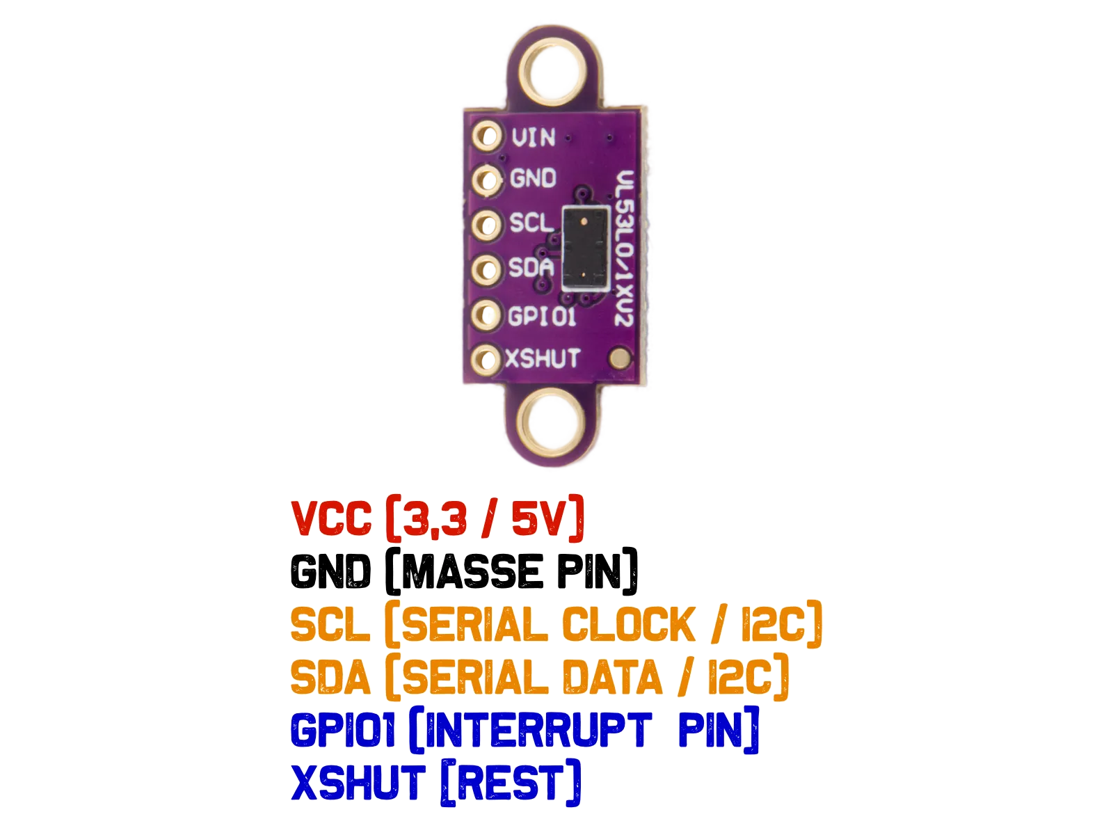 VL53L0XV2 Laser-Entfernungsmessung I2C