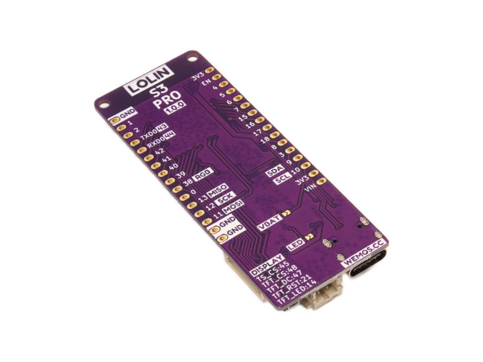 Wemos Lolin S3 Pro ESP32-S3 WROOM