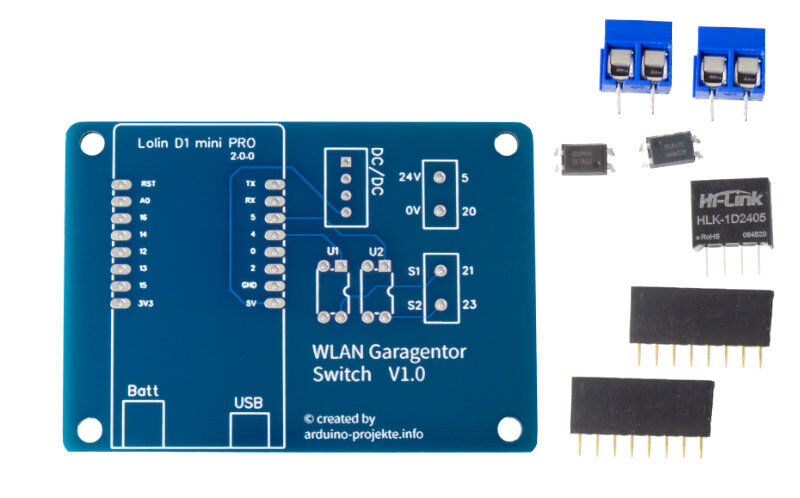 HomeKit Garagen- und Hoftoröffner für ESP8266