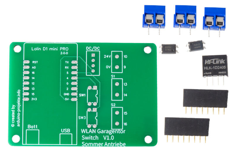 HomeKit Garagen- und Hoftoröffner für ESP8266