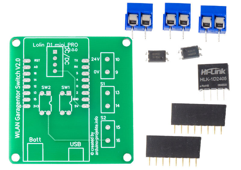 HomeKit Garagen- und Hoftoröffner für ESP8266