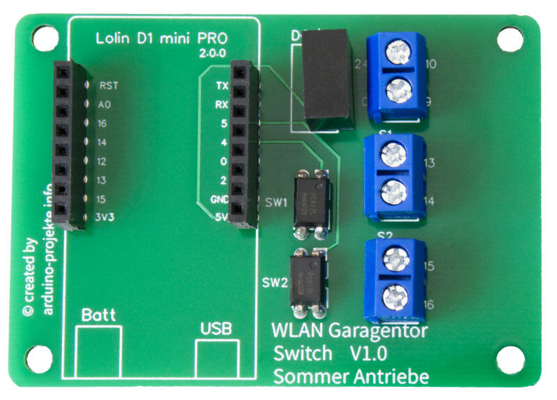 HomeKit Garagen- und Hoftoröffner für ESP8266