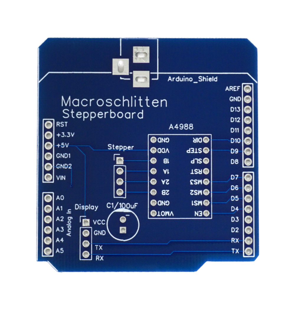 Platine für Stepper Motor Arduino Uno Shield+Stromanschluss