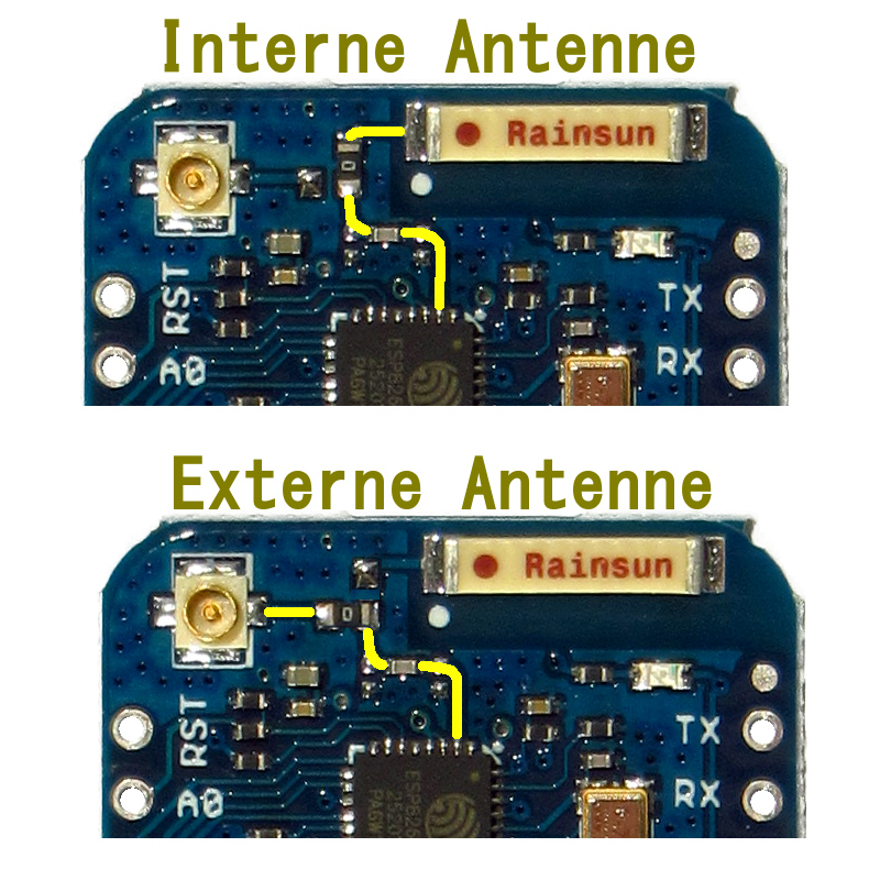 Widerstand umlöten WLAN Antenne EPS Modelle