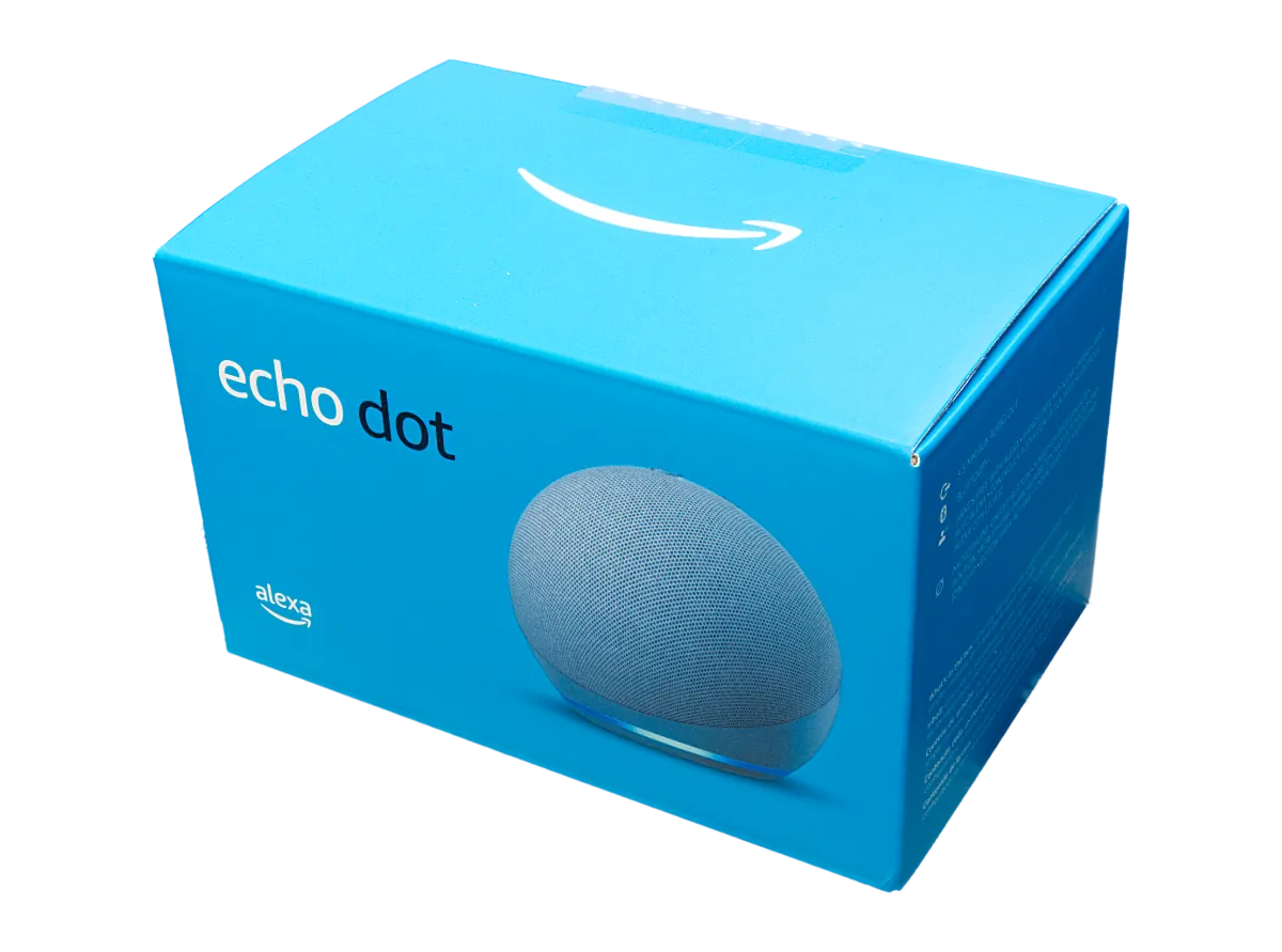Echo Dot 4 blau side