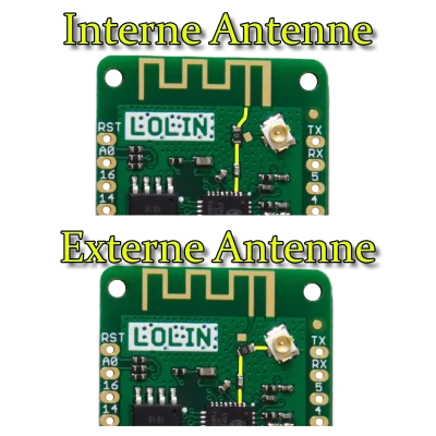 Wemos d1 mini pro Antenne